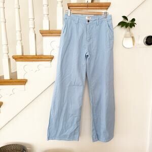 Arita Sky Blue Wide Leg Jeans Cotton Stretch High Waist Trousers Size L Large